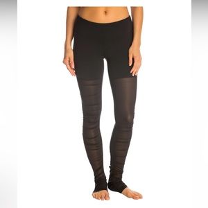 Alo Yoga Mesh Goddess Yoga Leggings BLACK Size Medium